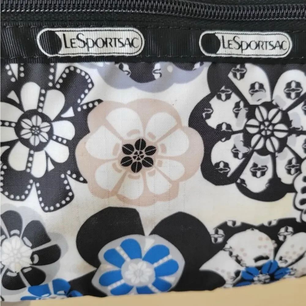 LeSportsac Floral Crossbody Bag - Black and Blue - Picture 4 of 5